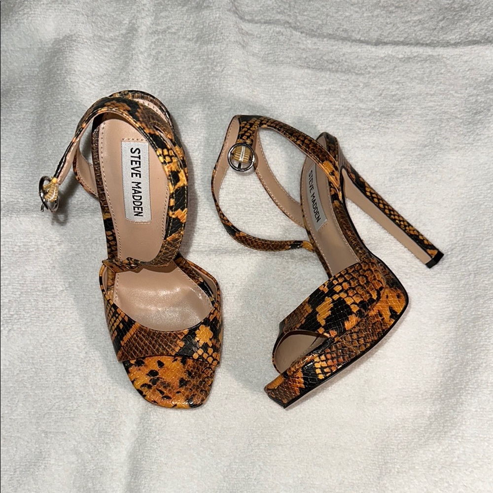 Steve Madden Women's Snake Print Heels